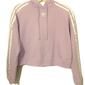 Adidas cropped lilac hoodie